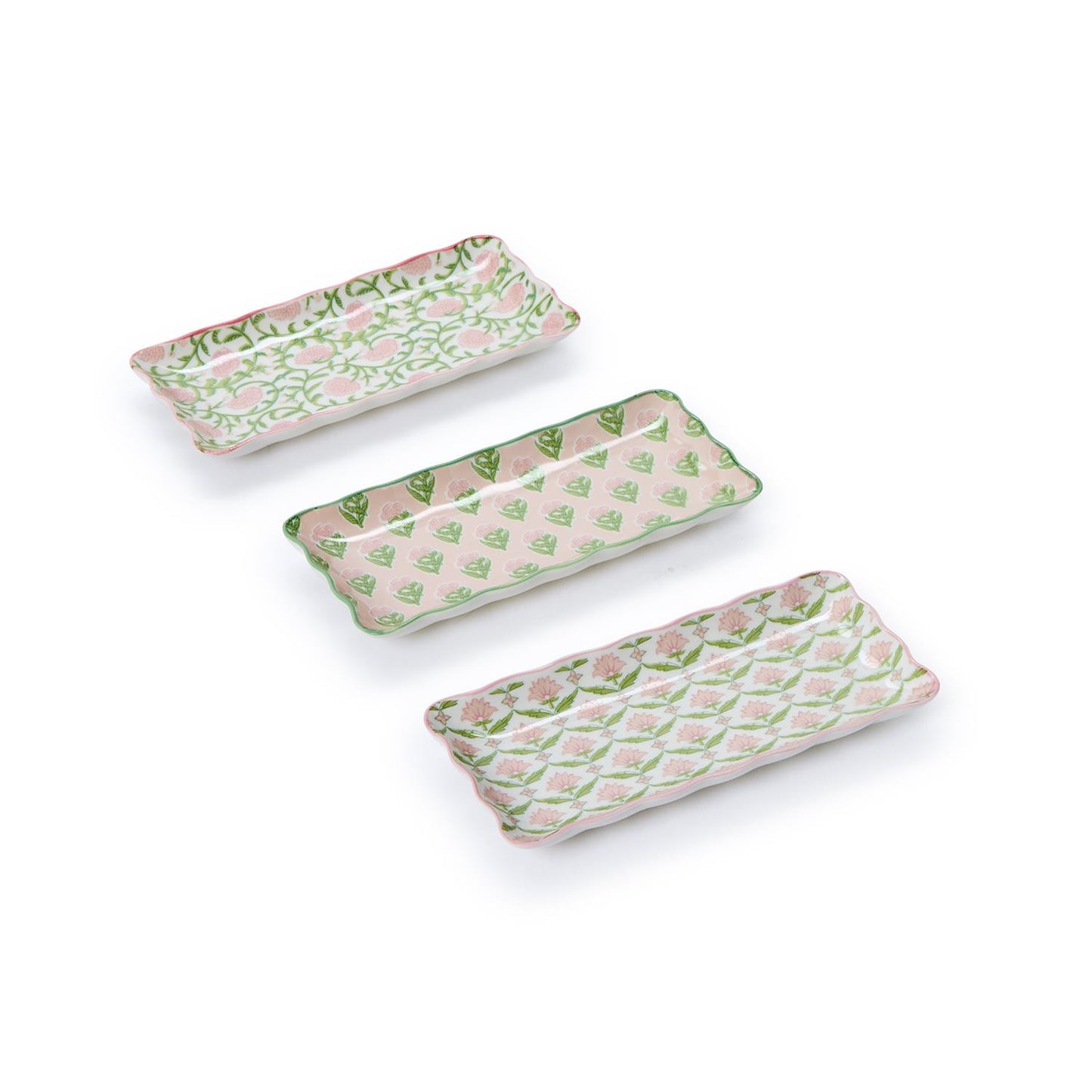 Scalloped Edge Rectangle Trinket Tray
