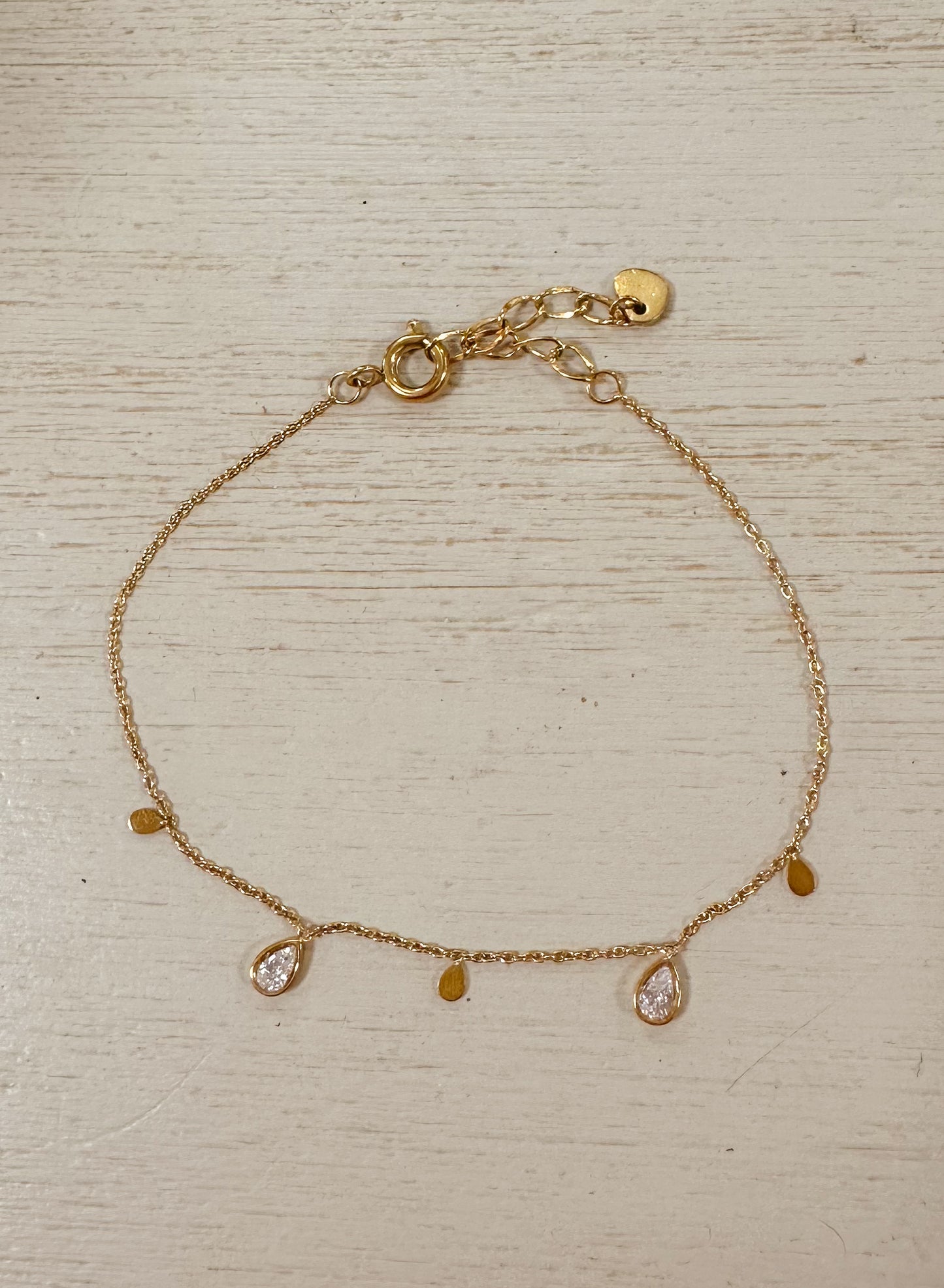 Kate Crystal Teardrop Bracelet