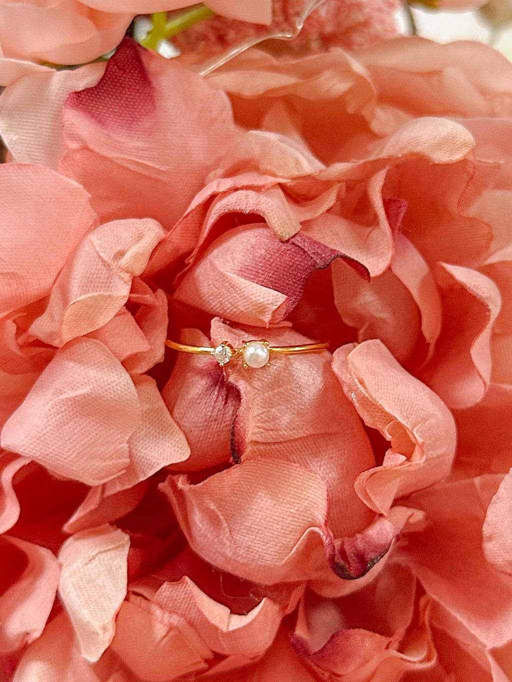 Pearl + Crystal Duo Ring