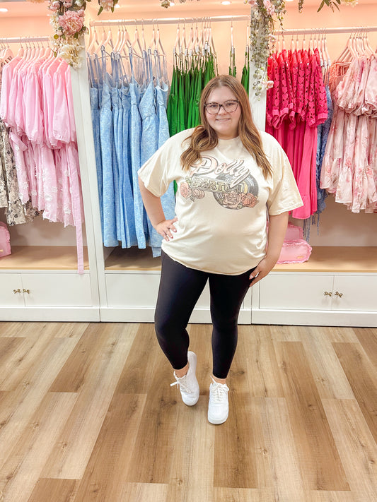 Thrifted Dolly Rose Record Tee