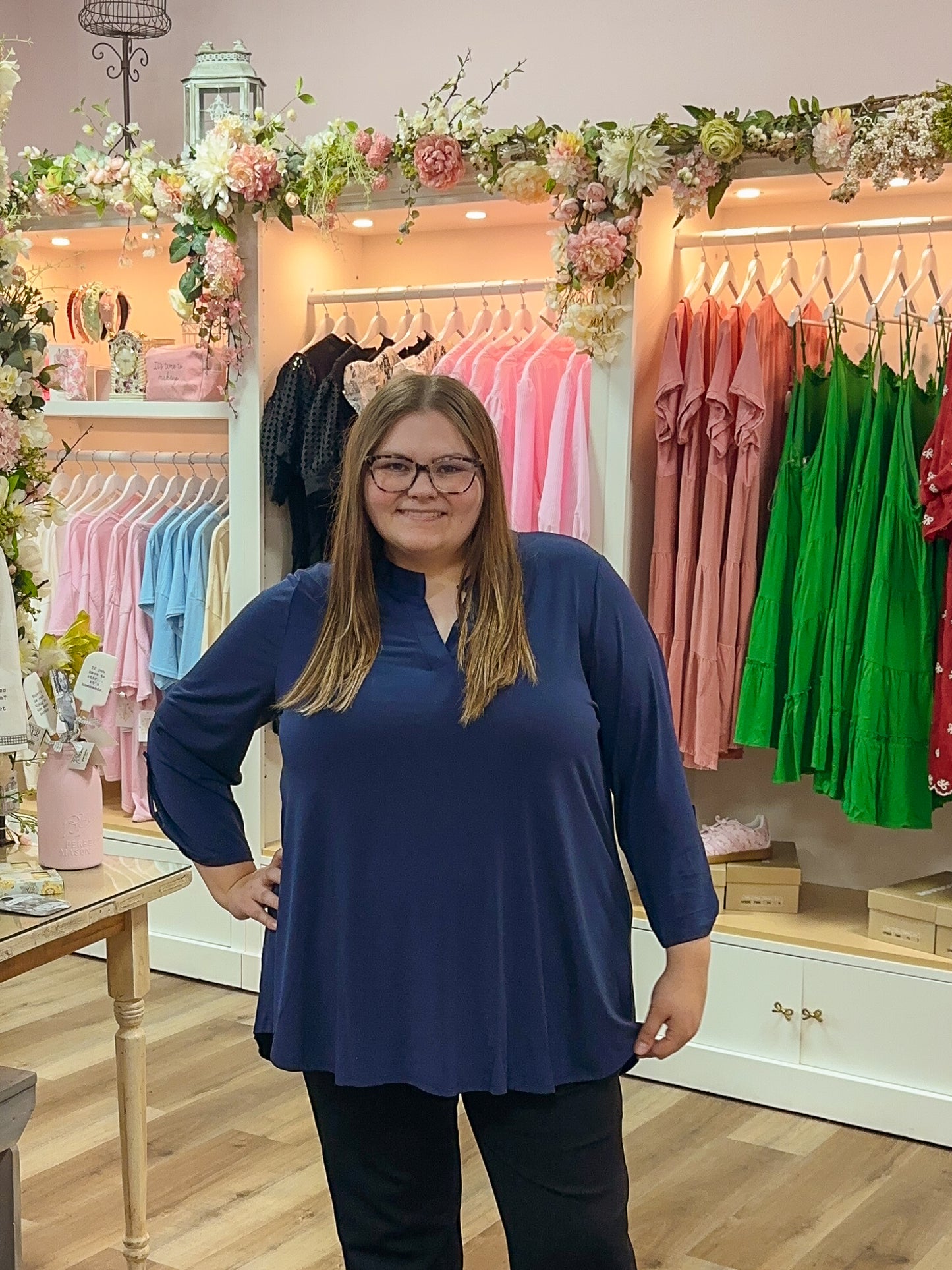 Molly Collar 3/4 Sleeve Top