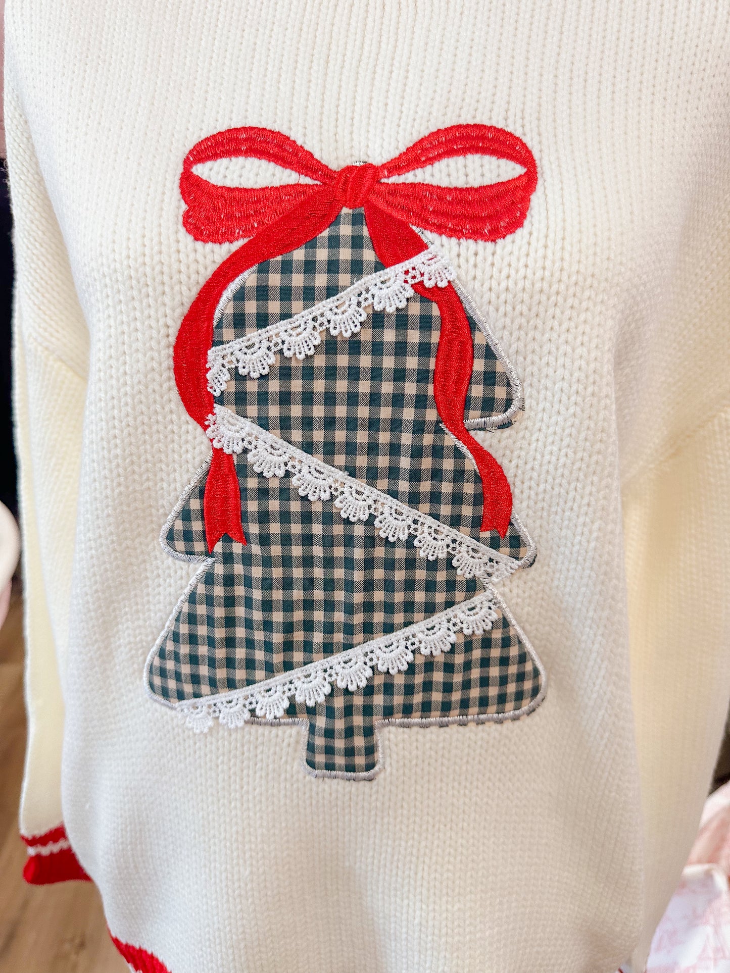 Christmas Tree Patchwork Sweater