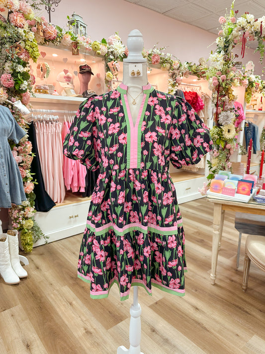 Night Flower Flow Dress