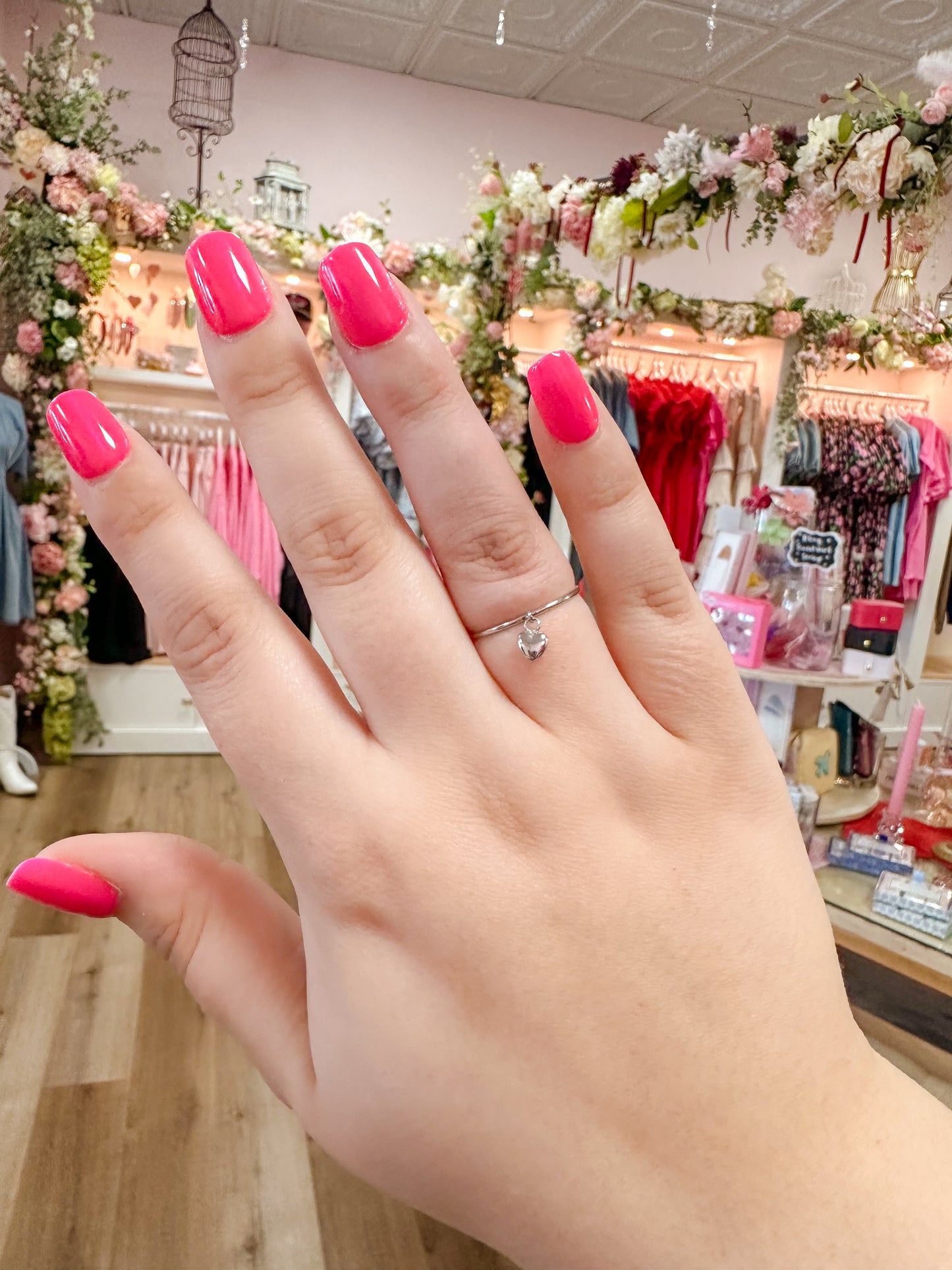 Amore Heart Charm Ring