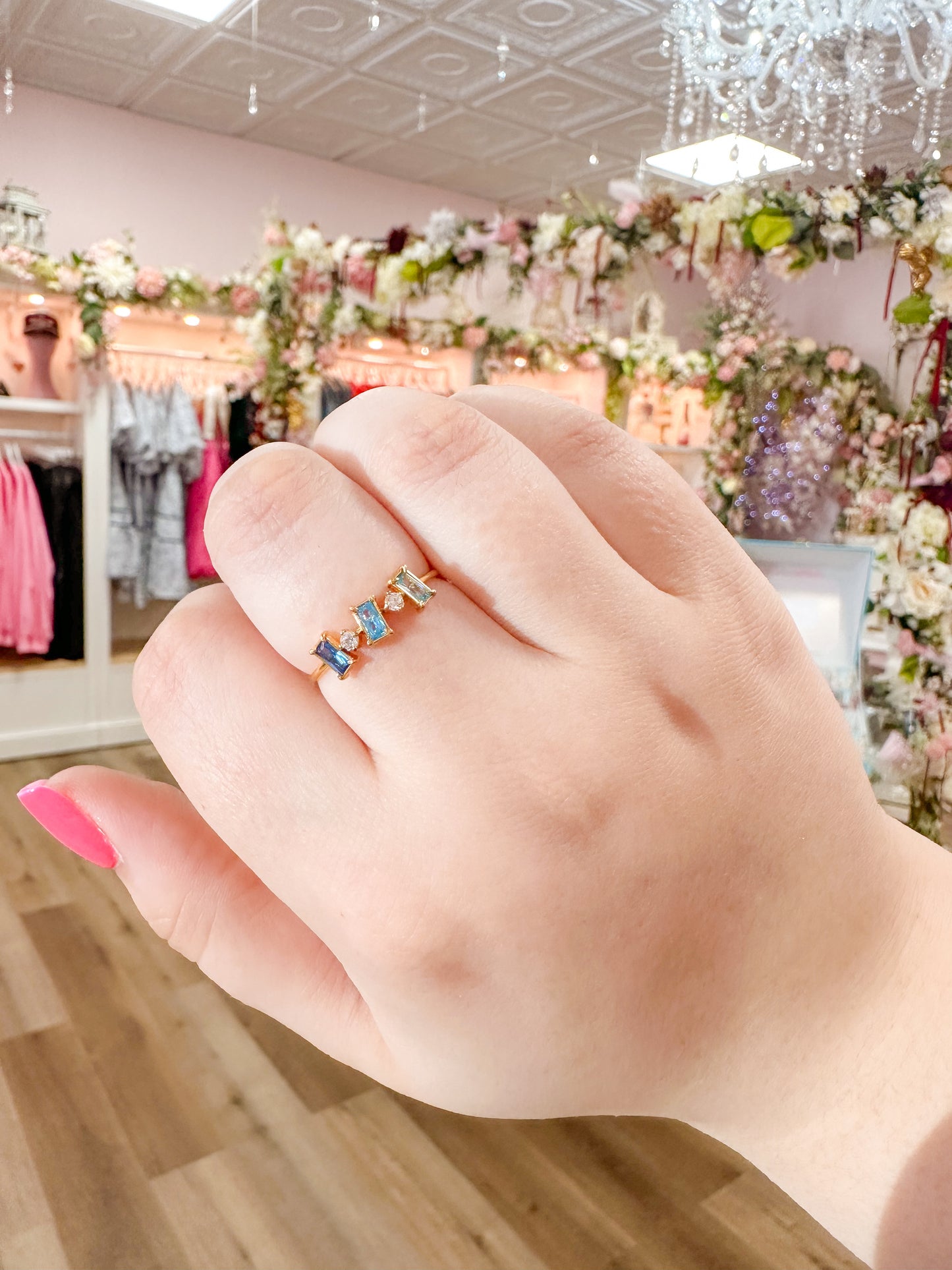 Talia Triple Crystal Ring