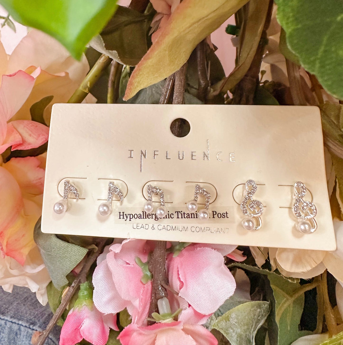 Music Note Earring Set