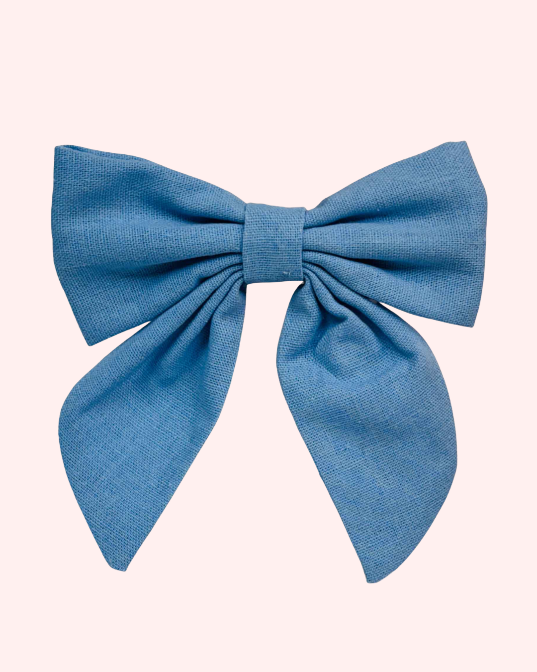 Beau Bottles Blue Linen Bottle Bow