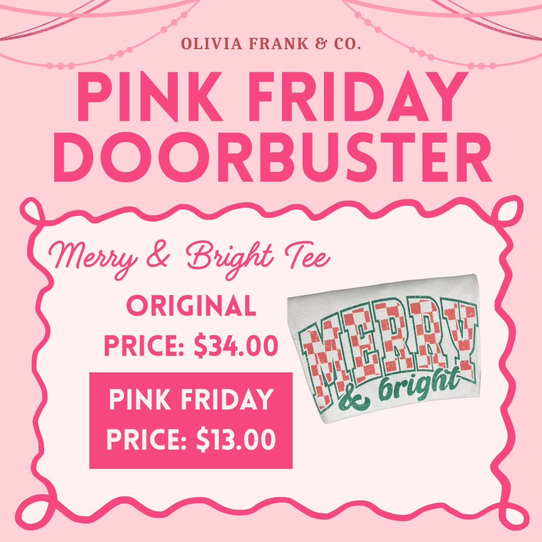 PINK FRIDAY DEAL: Checkered Merry & Bright (Gildan Tan) 