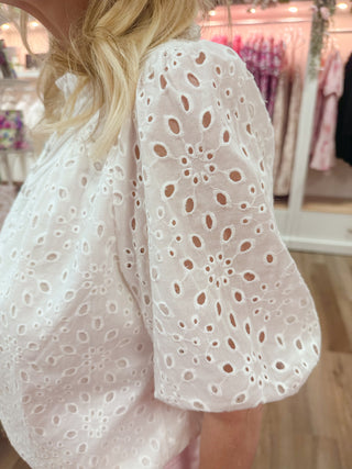 Tonya Eyelet Top