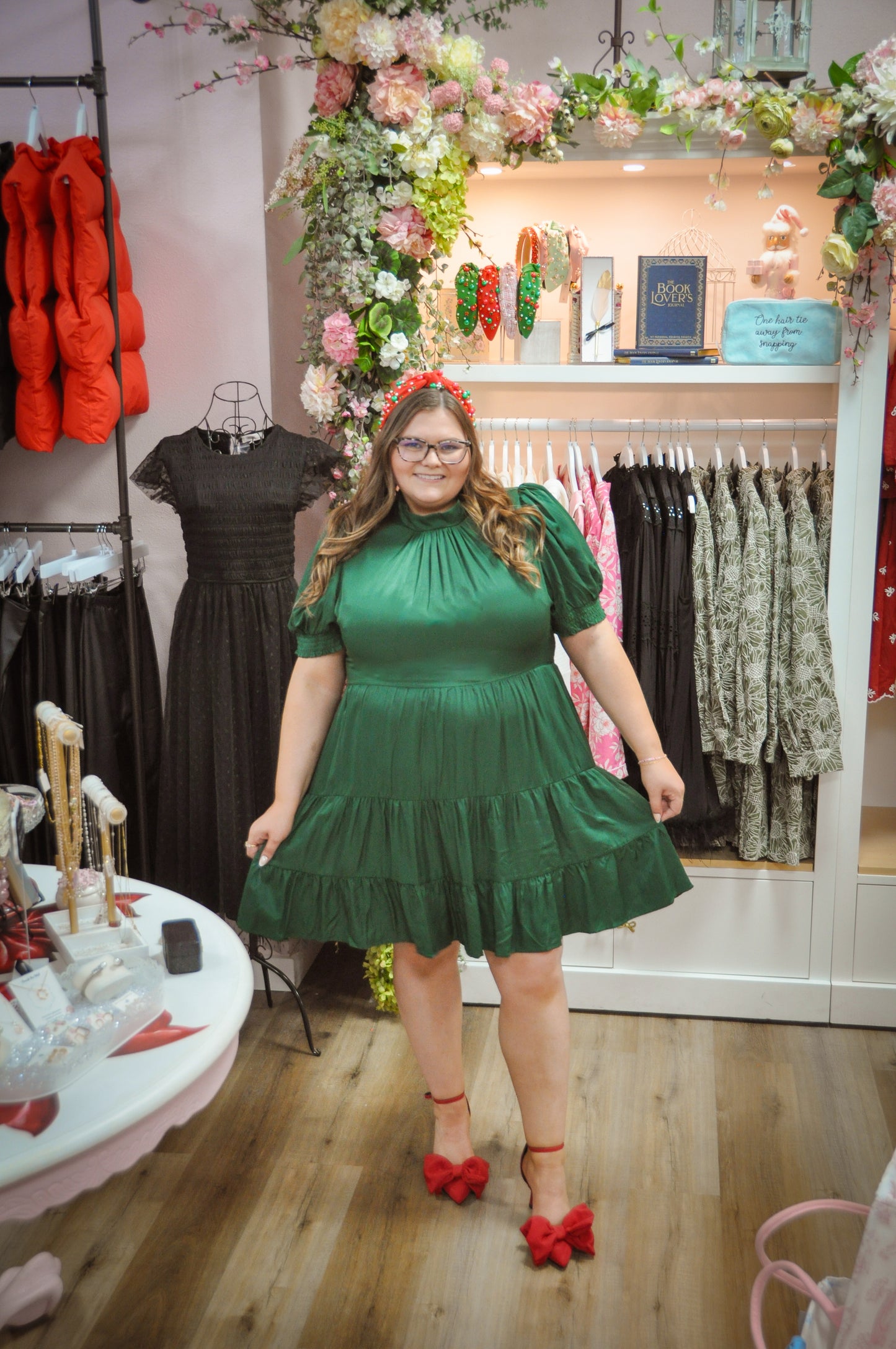 Hallie Holiday Green Dress