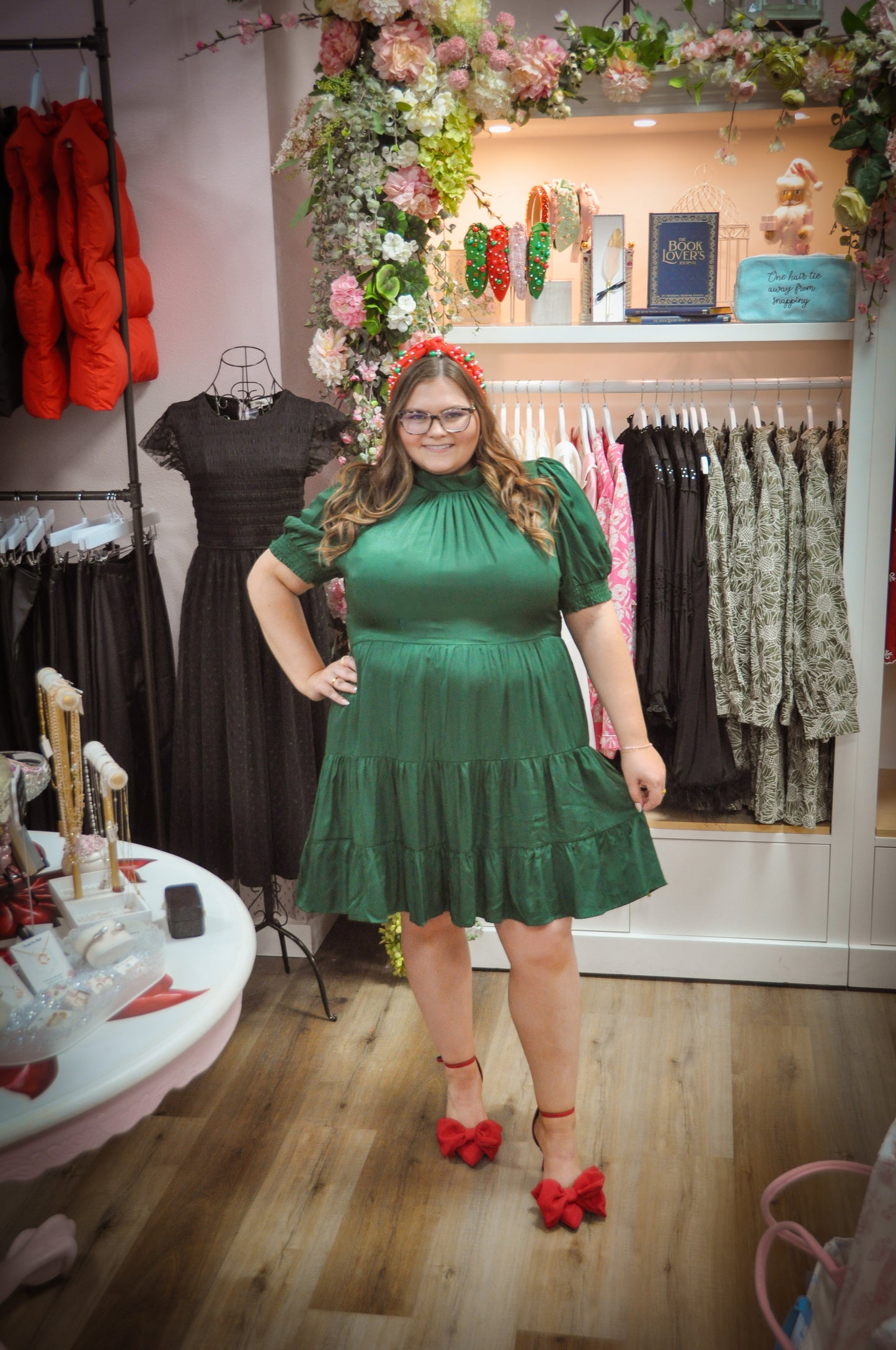 Hallie Holiday Green Dress