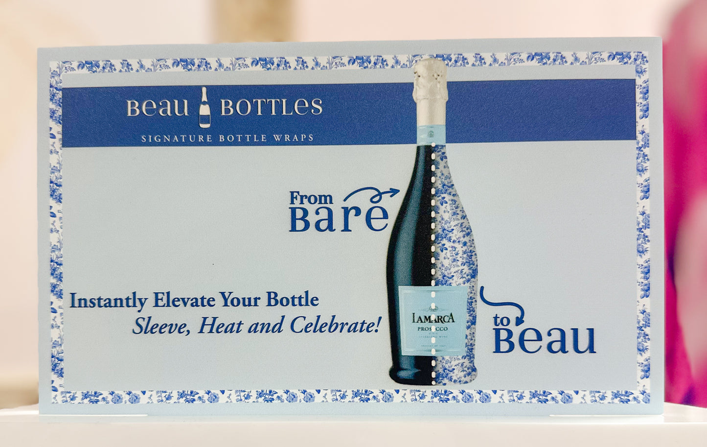 Beau Bottles Grandmillenial Pastel Jewels Prosecco Bottle Wrap