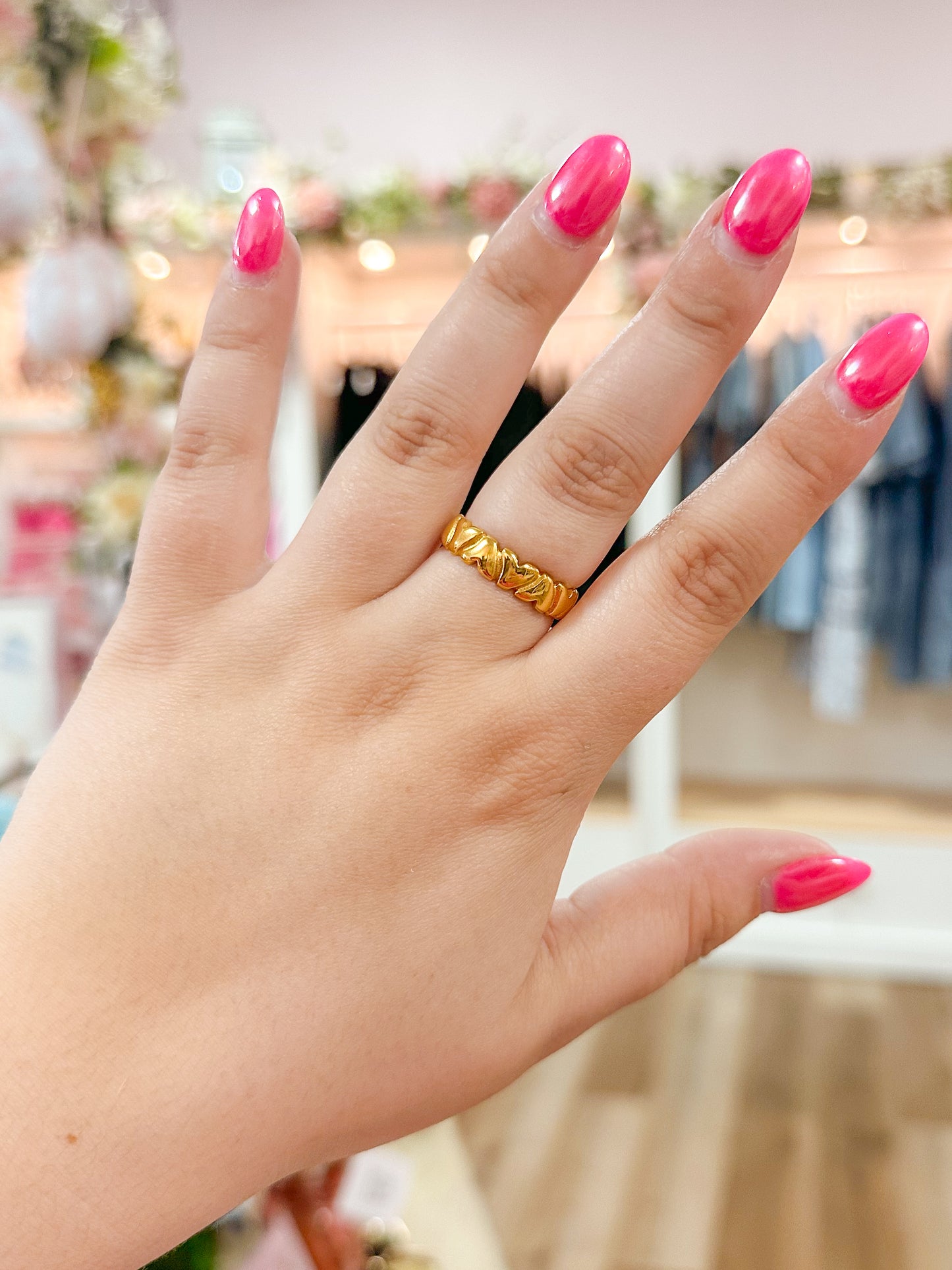 Jackie Bubble Heart Ring