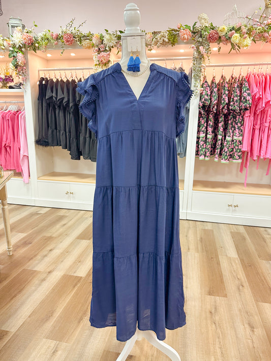 Navy Dayz Midi Dress