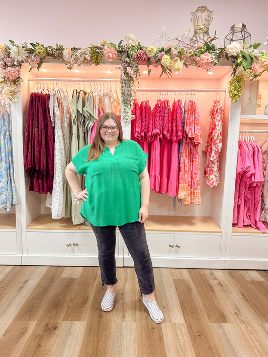 Kelly Cuffed Sleeve Top