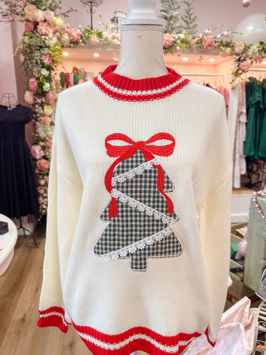 Christmas Tree Patchwork Sweater