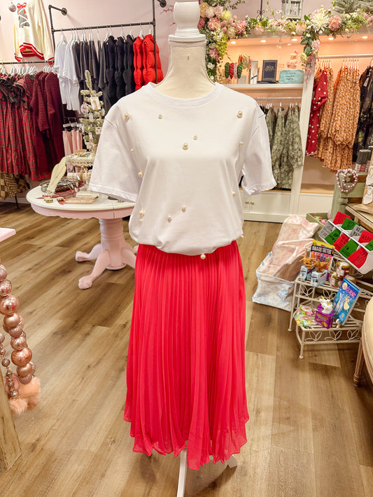 Pleated Pink Skirt