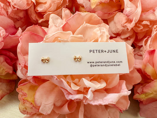 Tiny Fortune Bow Studs