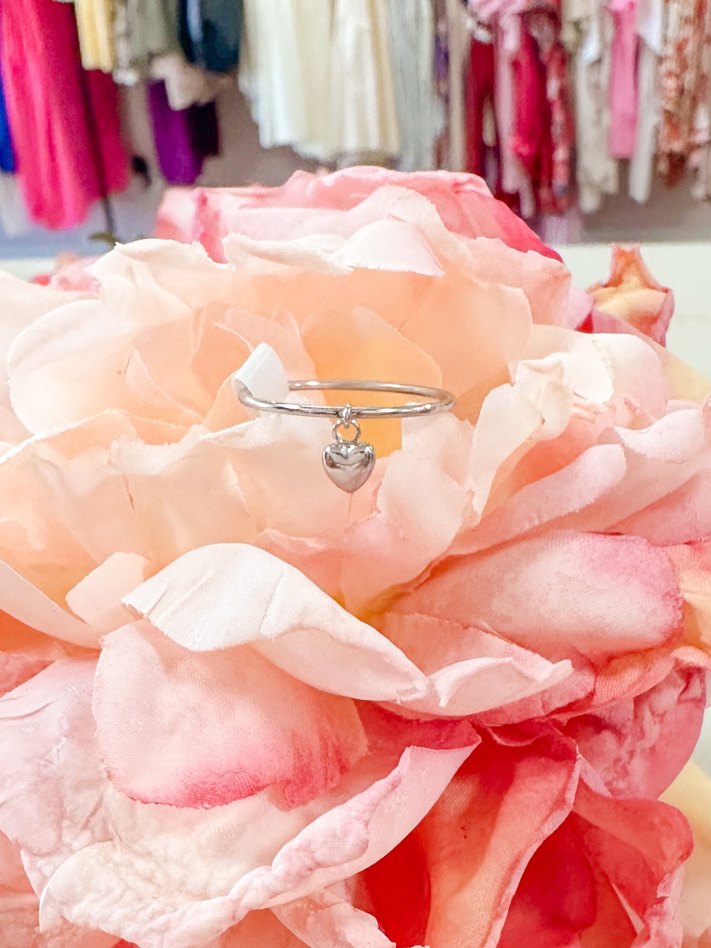 Amore Heart Charm Ring