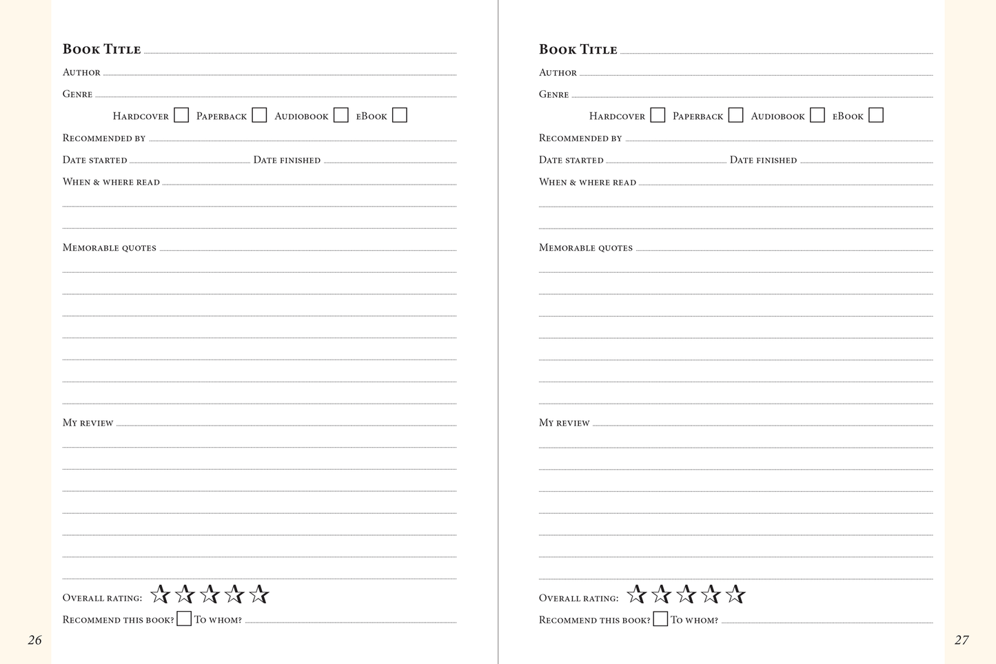 The Book Lover's Journal (2nd Ed)