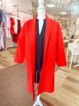 Auren Open Long Coat - Olivia Frank & Co.