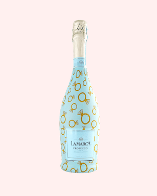 Beau Bottles Blue Engagement Ring Prosecco Bottle Wrap - Olivia Frank & Co.