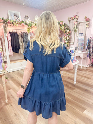 Bella Button Down Dress - Olivia Frank & Co.