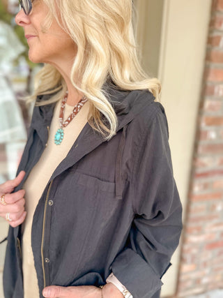 Bella Snap Button Zip Up - Olivia Frank & Co.