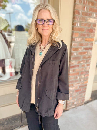 Bella Snap Button Zip Up - Olivia Frank & Co.