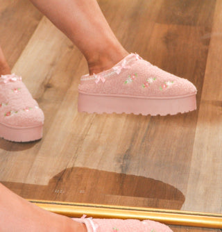 Blush Bloom LUXE Slippers - Olivia Frank & Co.