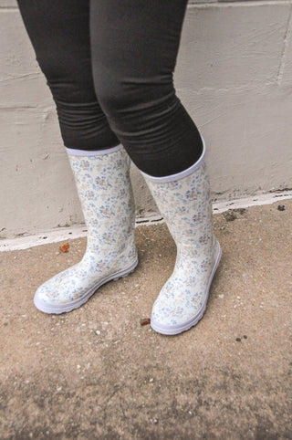 Bombshell Blossom Rain Boots - Olivia Frank & Co.