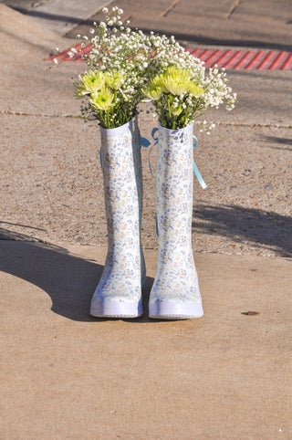 Bombshell Blossom Rain Boots - Olivia Frank & Co.