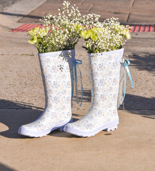 Bombshell Blossom Rain Boots - Olivia Frank & Co.
