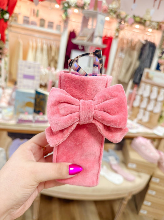 Bow Velvet Eyeglass Holder - Olivia Frank & Co.