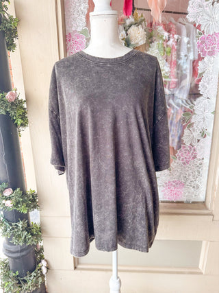 Boyfriend Acid Wash Tee - Olivia Frank & Co.