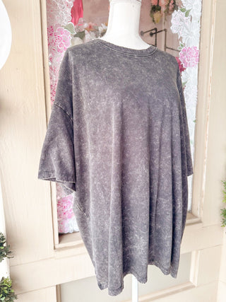 Boyfriend Acid Wash Tee - Olivia Frank & Co.