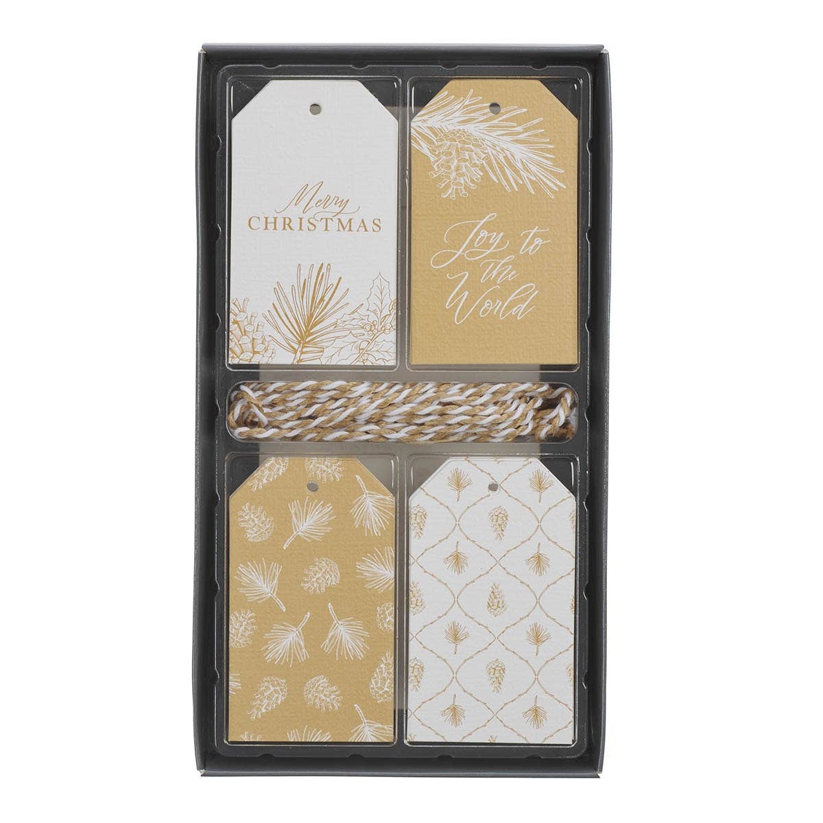 Christmas Gold/White Gift Tags 16pc