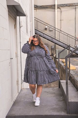 Checkmate Charm Dress - Olivia Frank & Co.