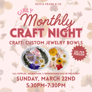 Craft Night: Custom Jewelry Bowl | Ticket - Olivia Frank & Co.