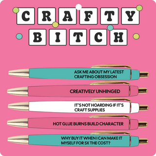 Crafty Bitch Pen Set - Olivia Frank & Co.