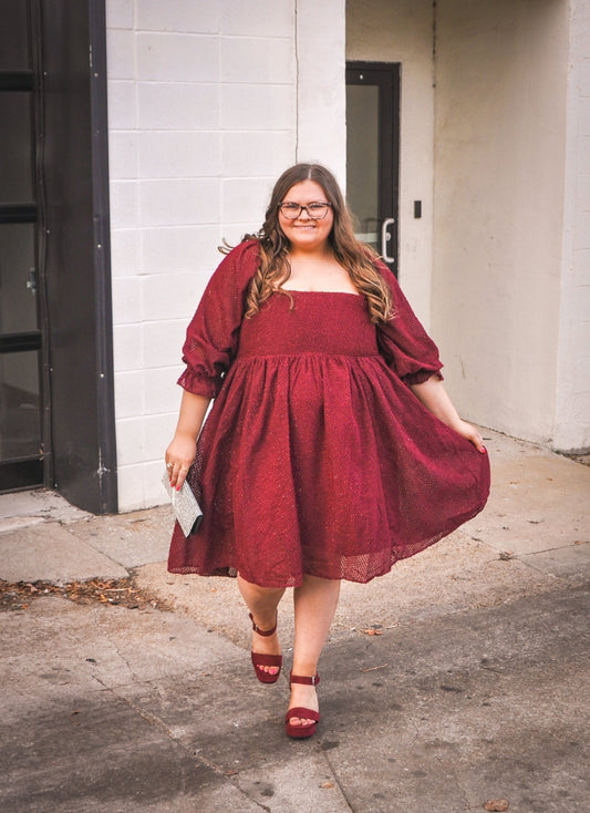 Crimson Nights Dress - Olivia Frank & Co.