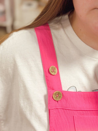 Electric Fuchsia Overall Dress - Olivia Frank & Co.