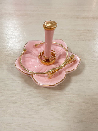 Flower Ceramic Ring Holder - Olivia Frank & Co.