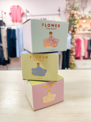 Flower Ceramic Ring Holder - Olivia Frank & Co.