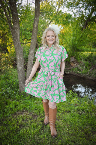 Kimber Flutter Dress - Olivia Frank & Co.