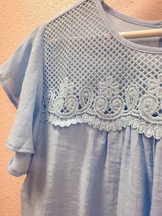 Laura Bluebell Ruffle Blouse - Olivia Frank & Co.