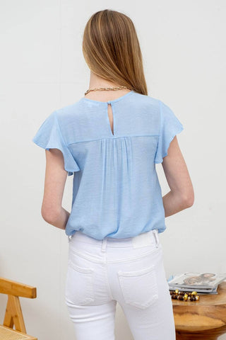 Laura Bluebell Ruffle Blouse - Olivia Frank & Co.
