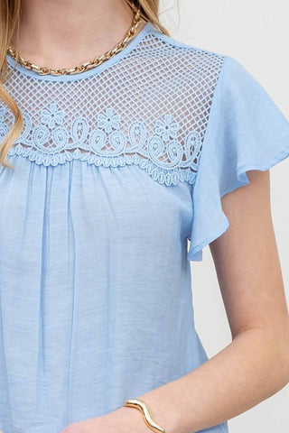 Laura Bluebell Ruffle Blouse - Olivia Frank & Co.