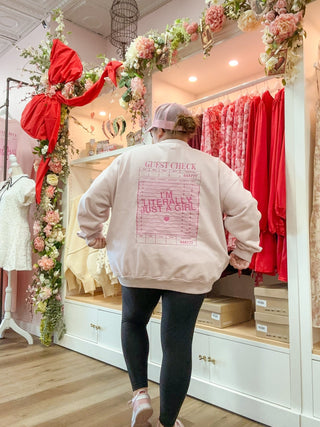 Literally Just A Girl Crewneck - Olivia Frank & Co.