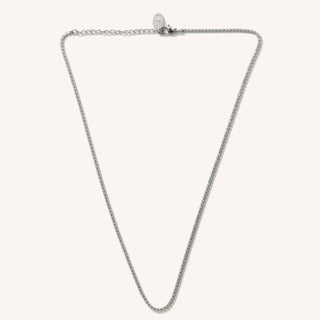 Micro Tennis Necklace - Silver - Olivia Frank & Co.